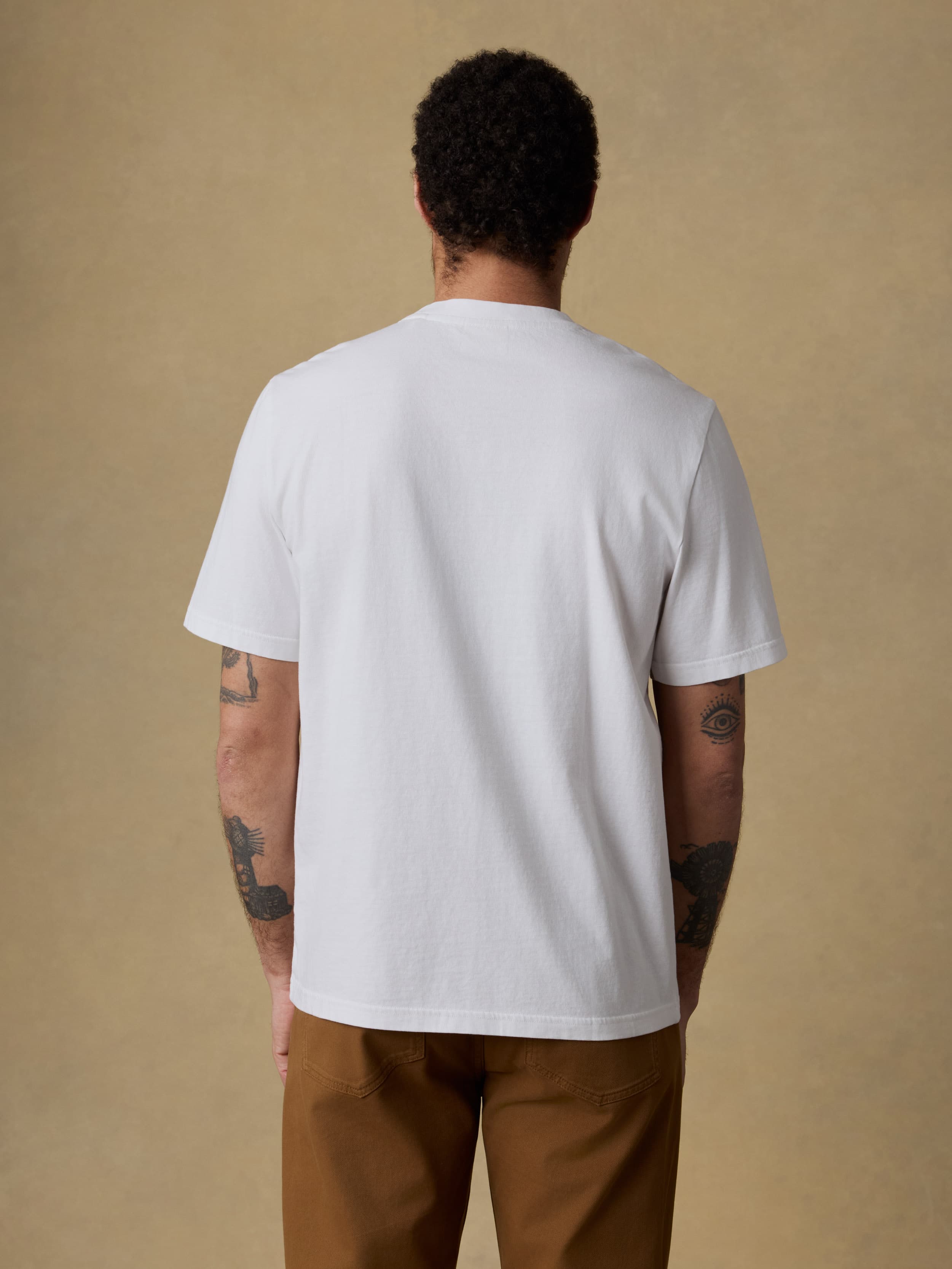 Short-Sleeve Recycled Cotton Tee - Pure White