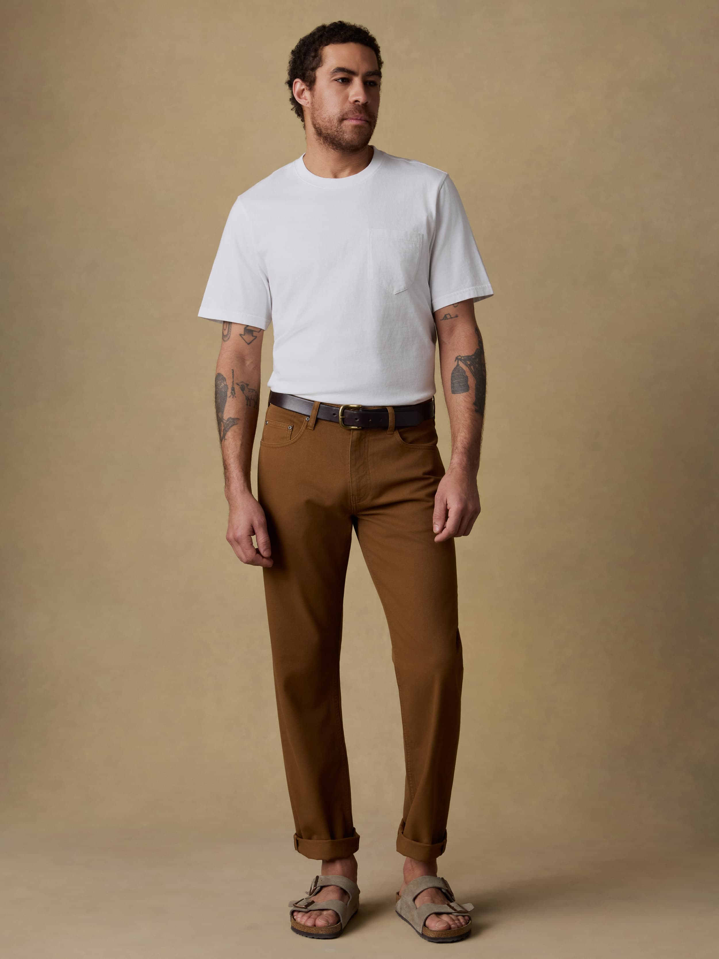 Short-Sleeve Recycled Cotton Tee - Pure White