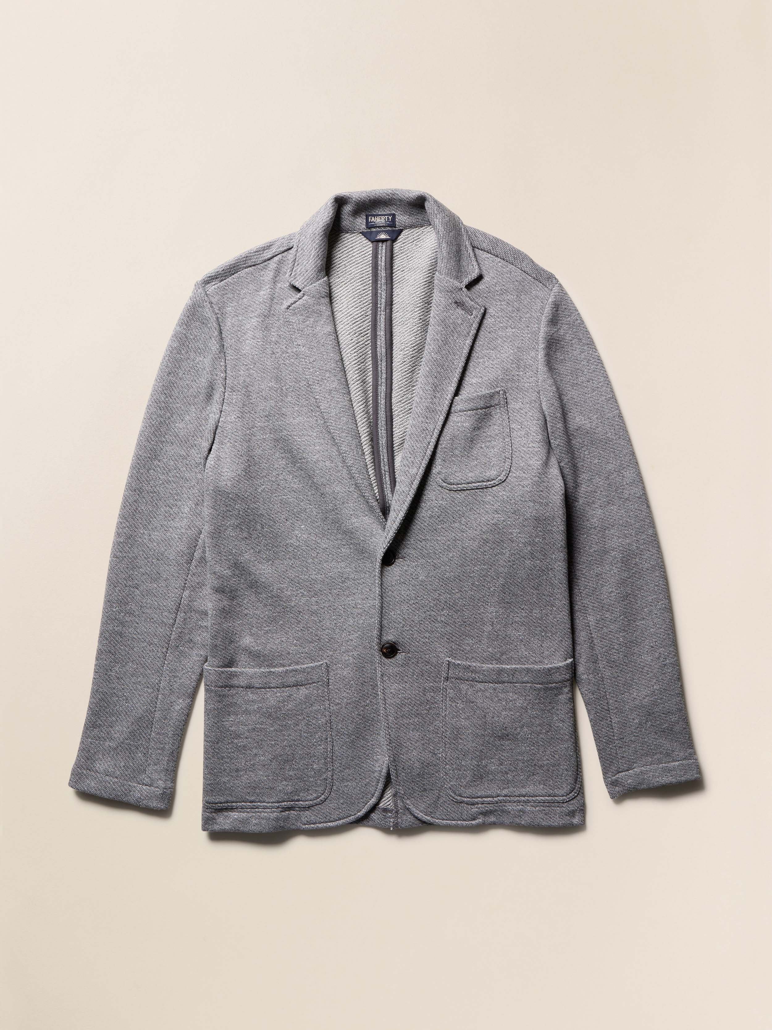 Inlet Knit Blazer (Tall) - Medium Grey Melange