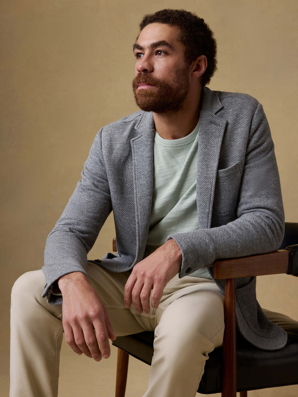 Inlet Knit Blazer (Short) - Medium Grey Melange