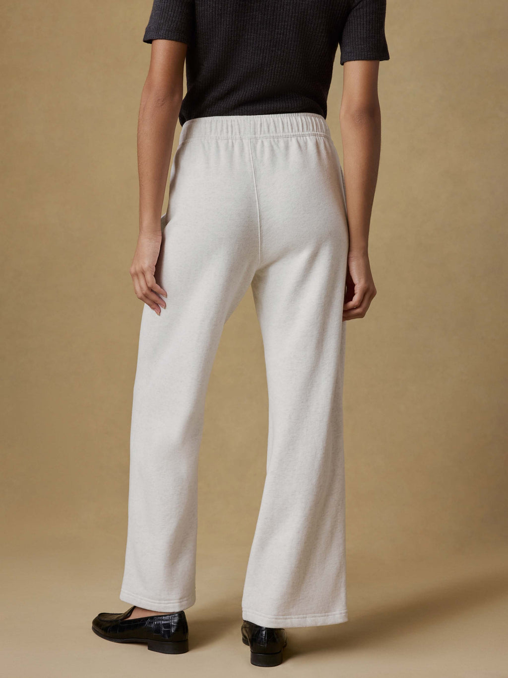 High Standard Fleece Wide Leg Sweatpant - Ice Grey Heather