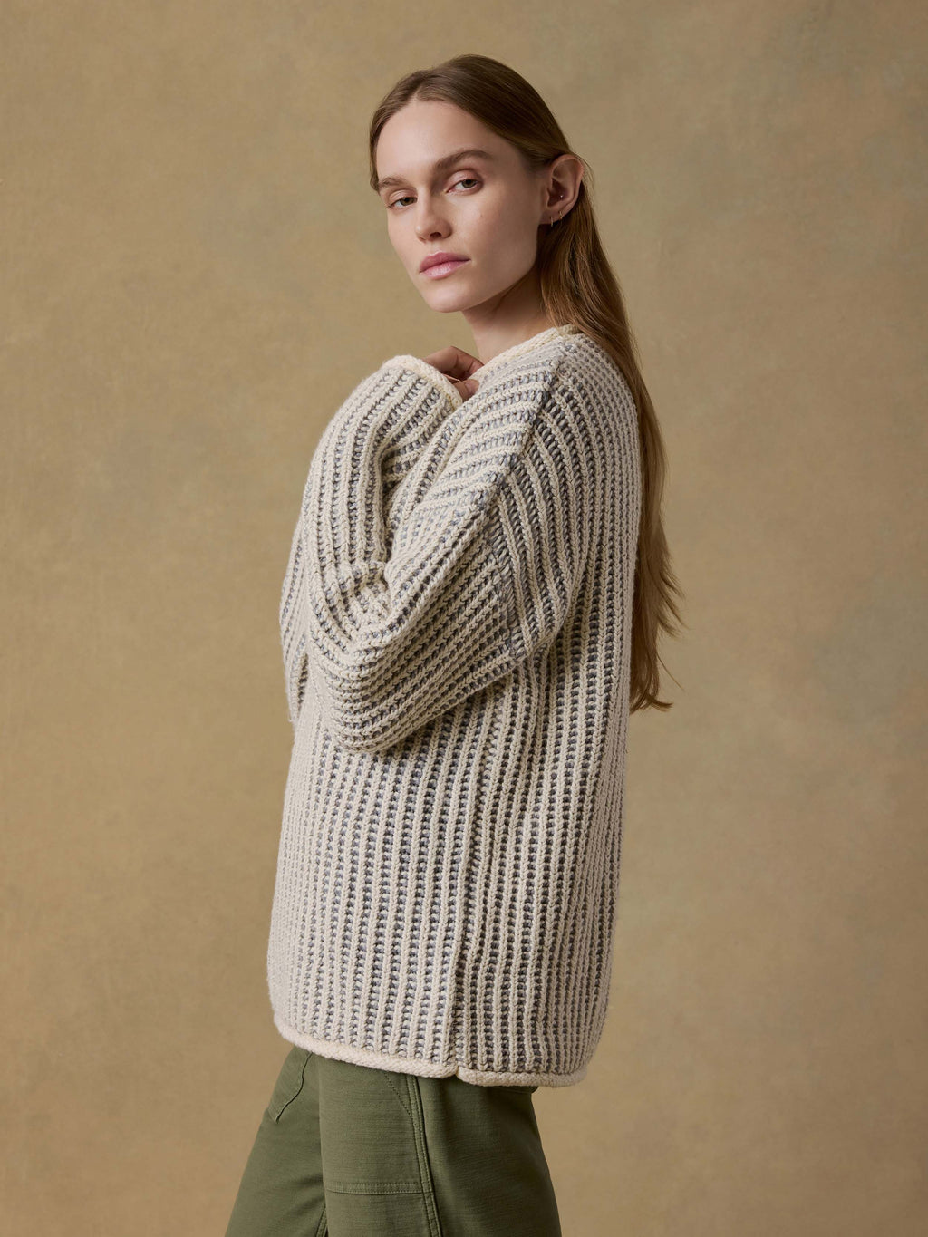 Heirloom Cotton Rollneck Sweater - Cream