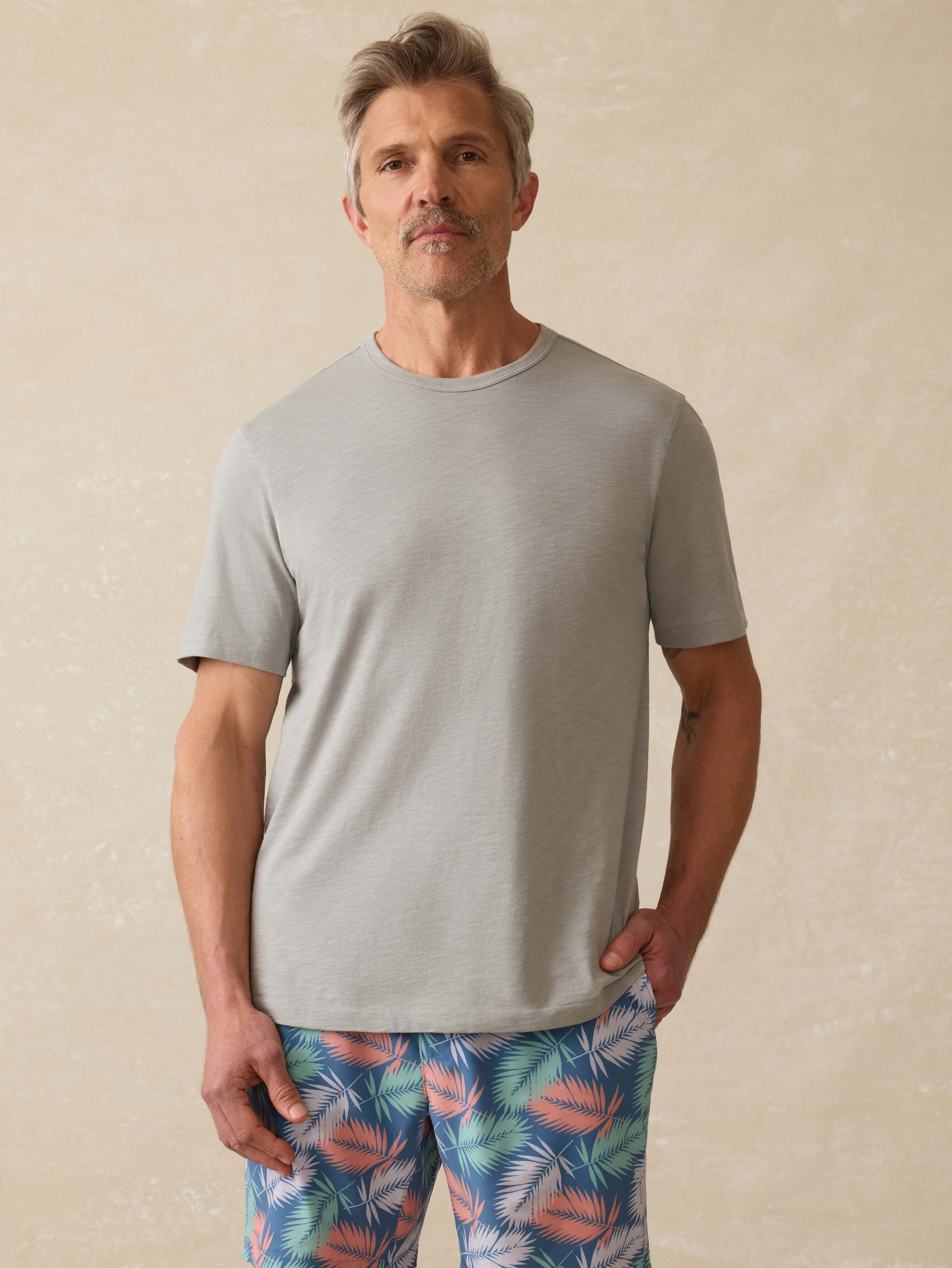 Sunwashed Regenerative Tee - Lakeshore Grey