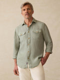 Irish Linen Safari Shirt - Sage Creek
