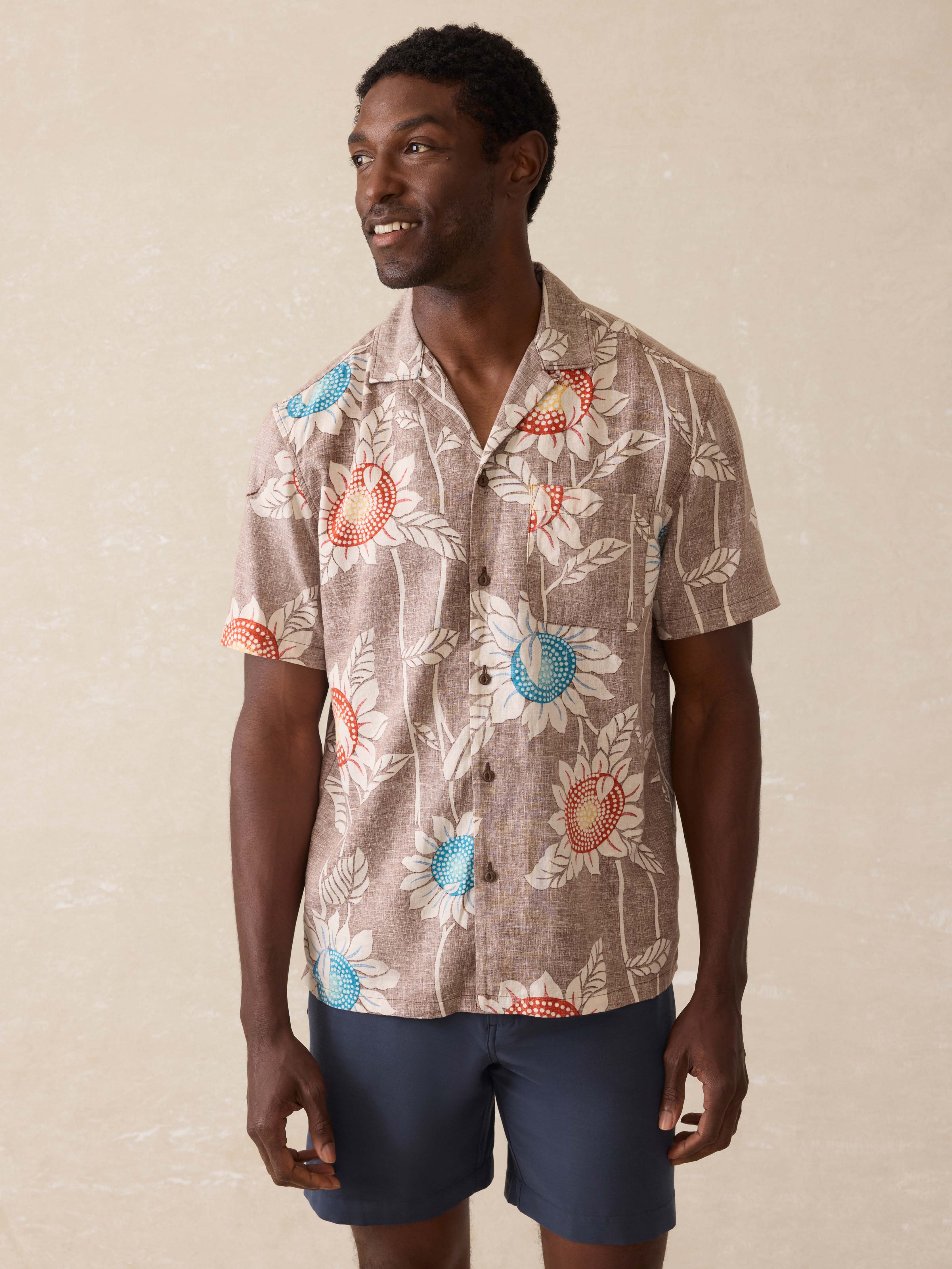 Short-Sleeve Breeze Camp Shirt - Sunseeker Blossom