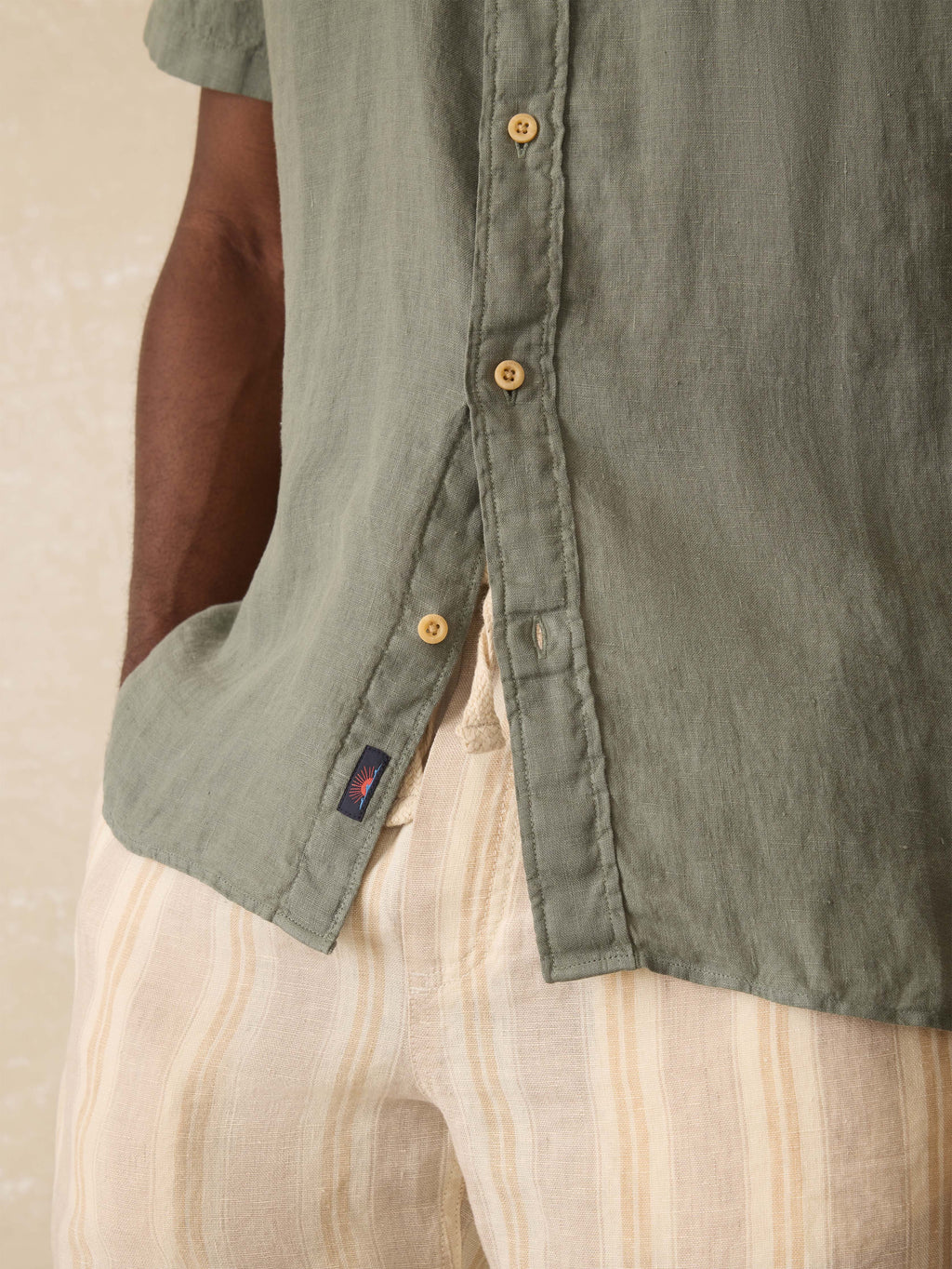Short-Sleeve Laguna Linen Shirt - Spruce