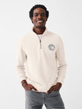 Spring Lake Long- Sleeve Terry Quarter- Zip - Solar White