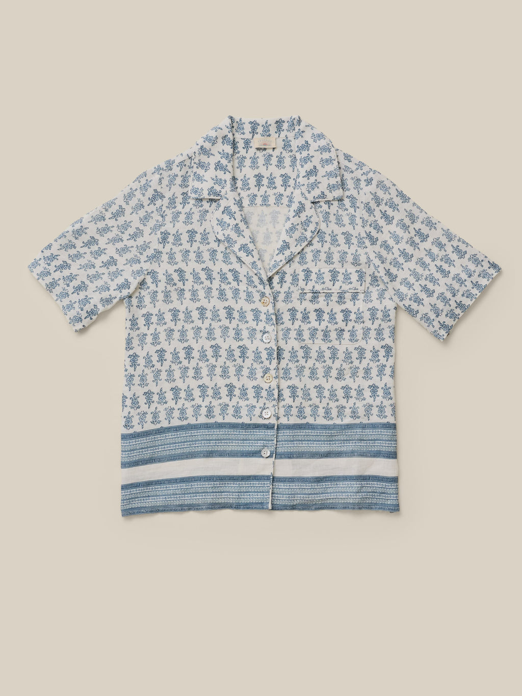 Pajama Short Set - Indigo Ikat