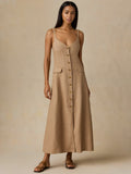 Sun Strider Linen Milo Dress - Acorn