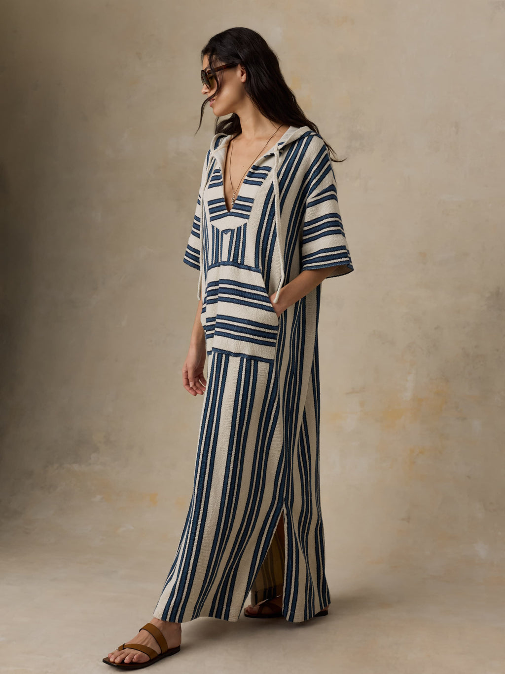 Baja Maxi Dress - Kingfisher Stripe