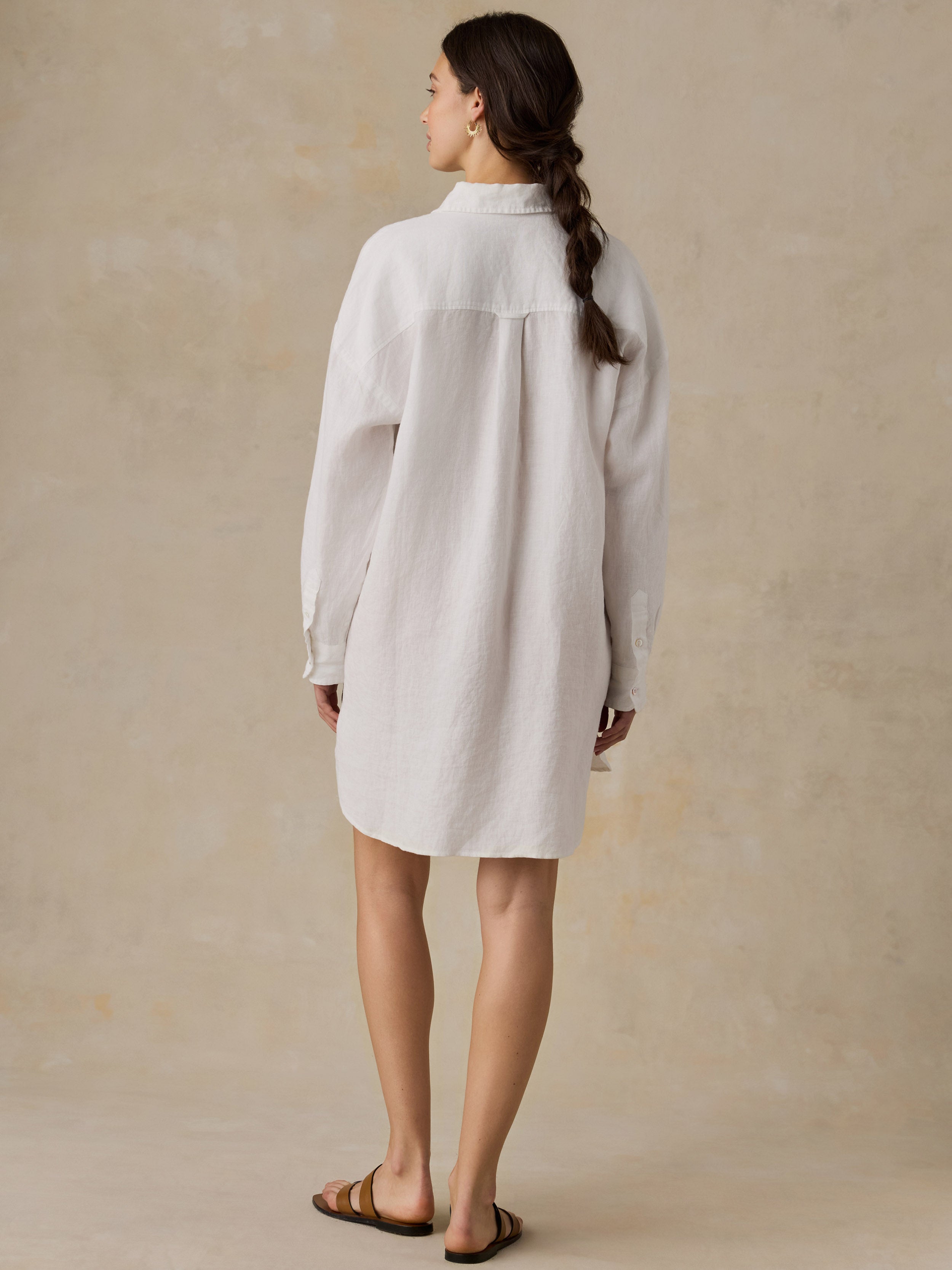 Laguna Linen Kova Shirtdress - White