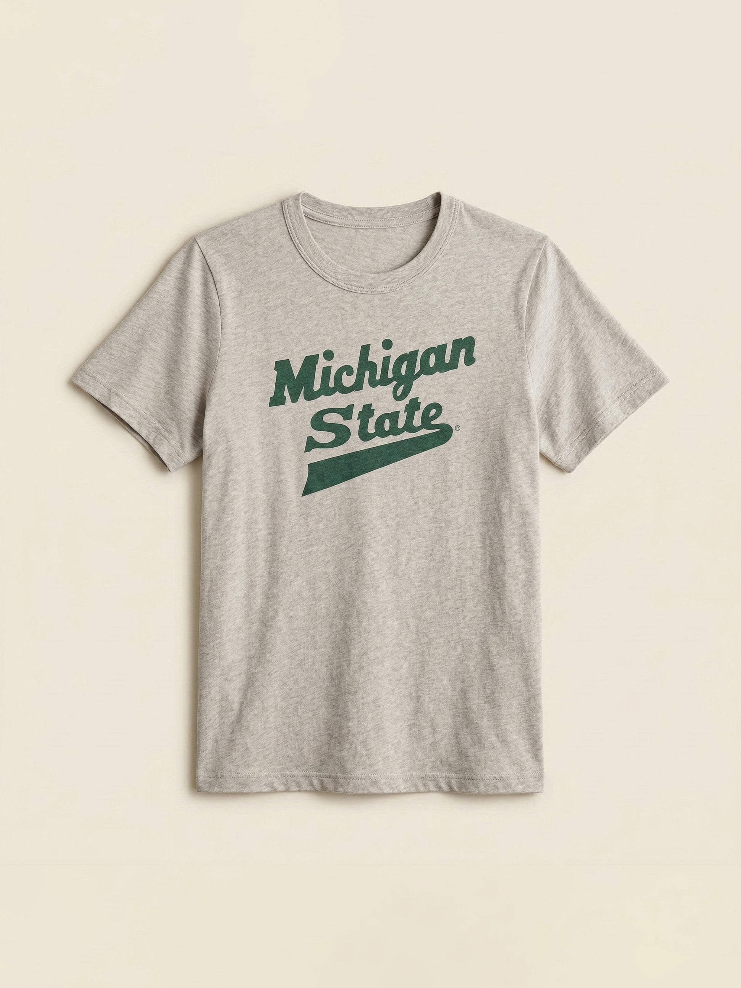 Michigan State Sunwashed Essential Tee - Dune Grey Heather