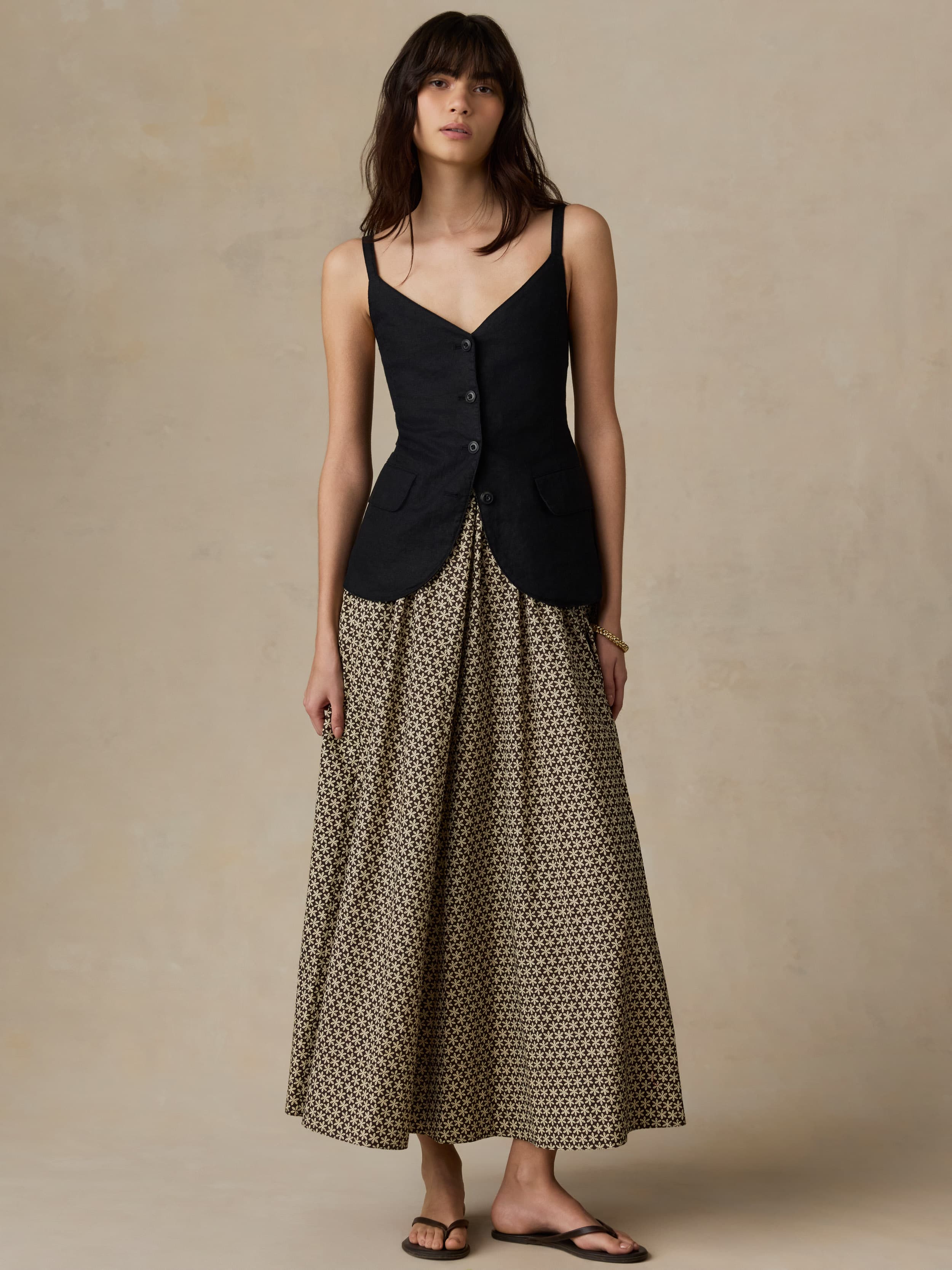 Sun Strider Linen Milo Vest - Black