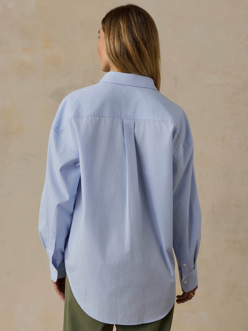Coastal Poplin Relaxed Shirt - Blue Current