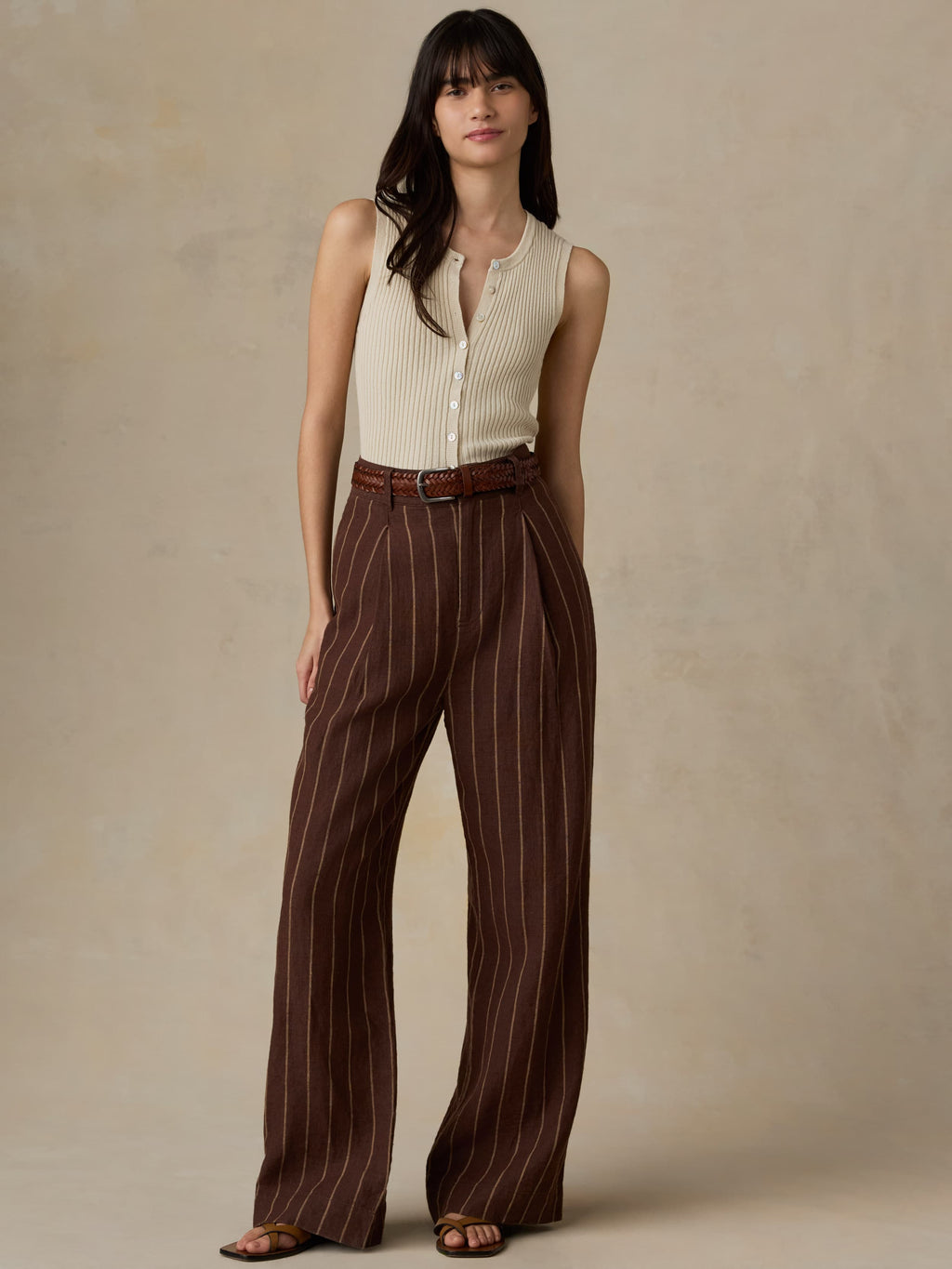 Miramar Linen Cami Cardigan - Summer Sand