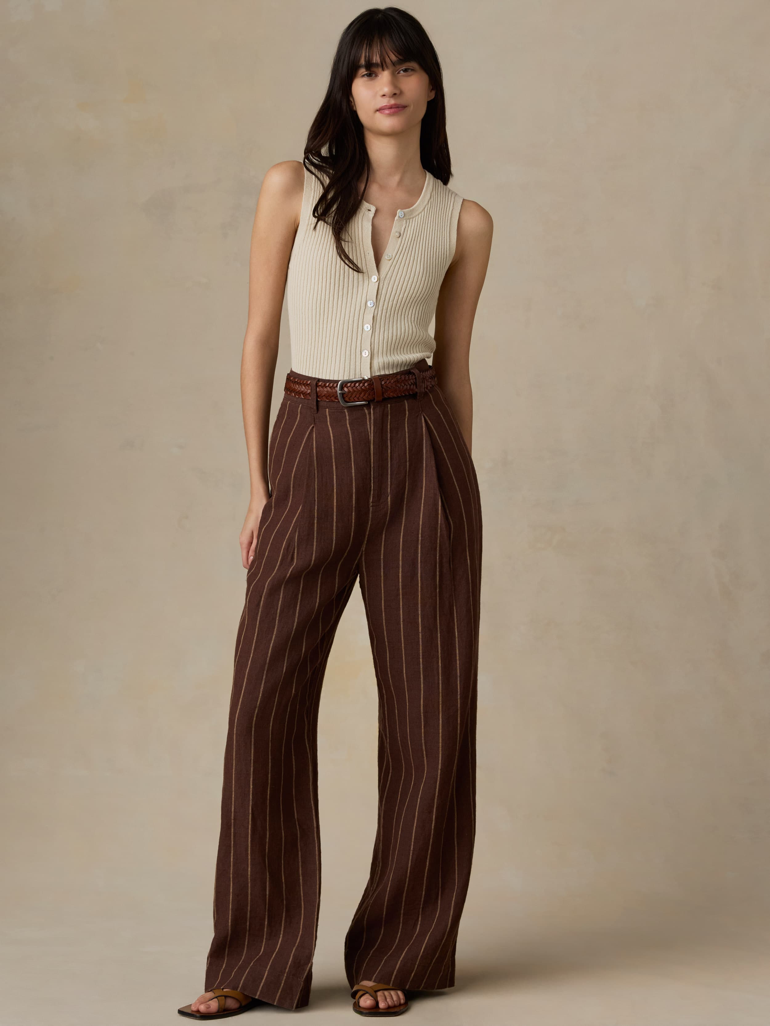 Miramar Linen Cami Cardigan - Summer Sand