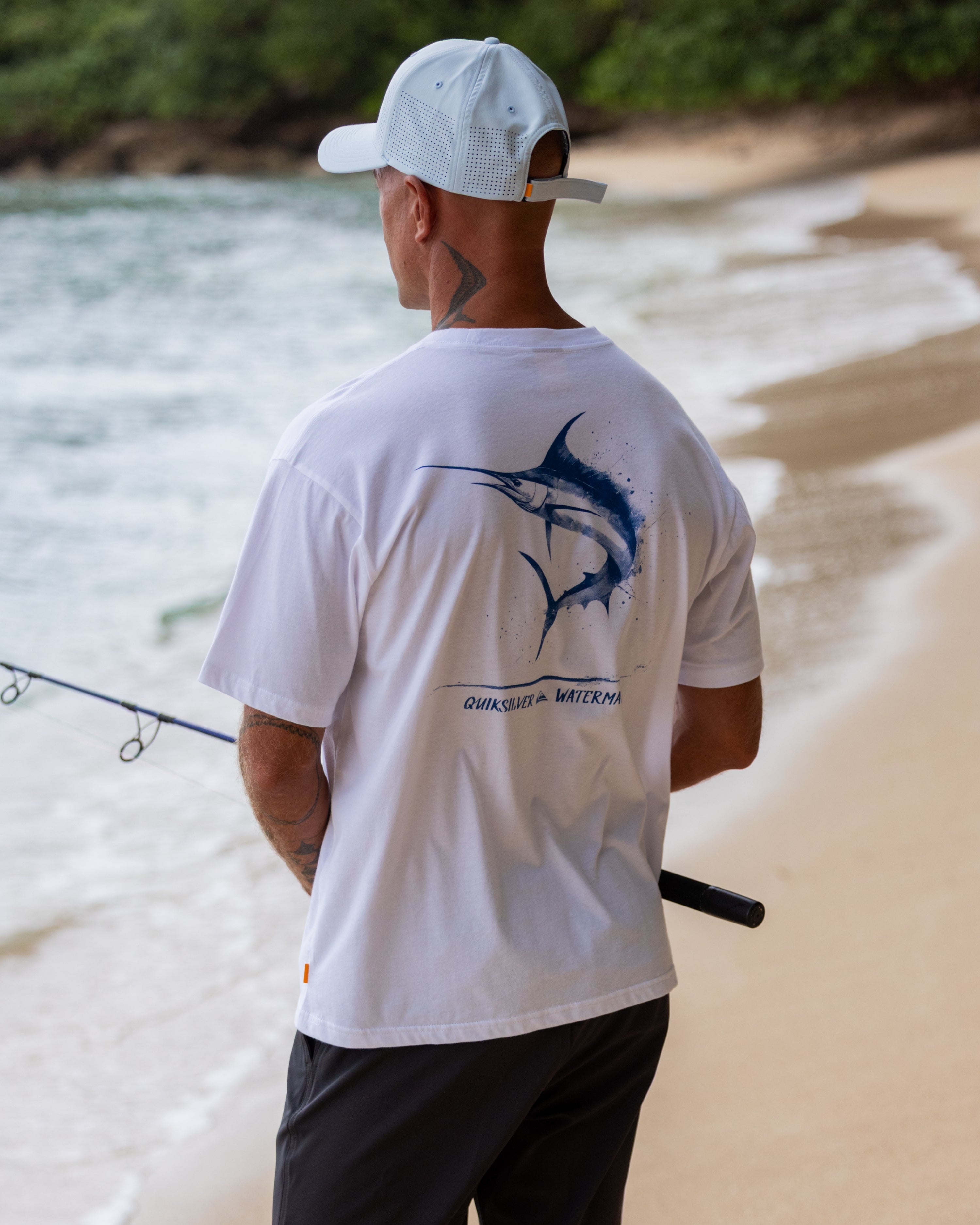 Waterman Angler Classic Short Sleeve Cotton T-Shirt - White