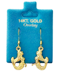 Made in USA Mermaid Dangle Earrings Gold or Silver