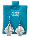 Made In USA Scallop Shell Dangle Earrings Gold or Silver
