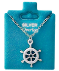 Made In USA Ship Wheel Necklace Available in Gold or Silver
