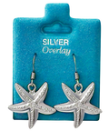Made In USA Knobby Starfish Dangle Earrings Gold or Silver