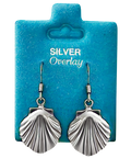 Made In USA Scallop Shell Dangle Earrings Gold or Silver