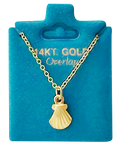 Made In USA Scallop Shell Necklace Gold or Silver
