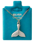 Made In USA Medium Whale Tail Necklace Gold or Silver