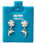 Made In USA Sand Dollar Dolphin Post Dangles Gold/Silver