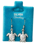 Made In USA Sea Turtle Dangle Earrings Gold or Silver
