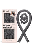 Charcoal Satin Heatless Curling Set