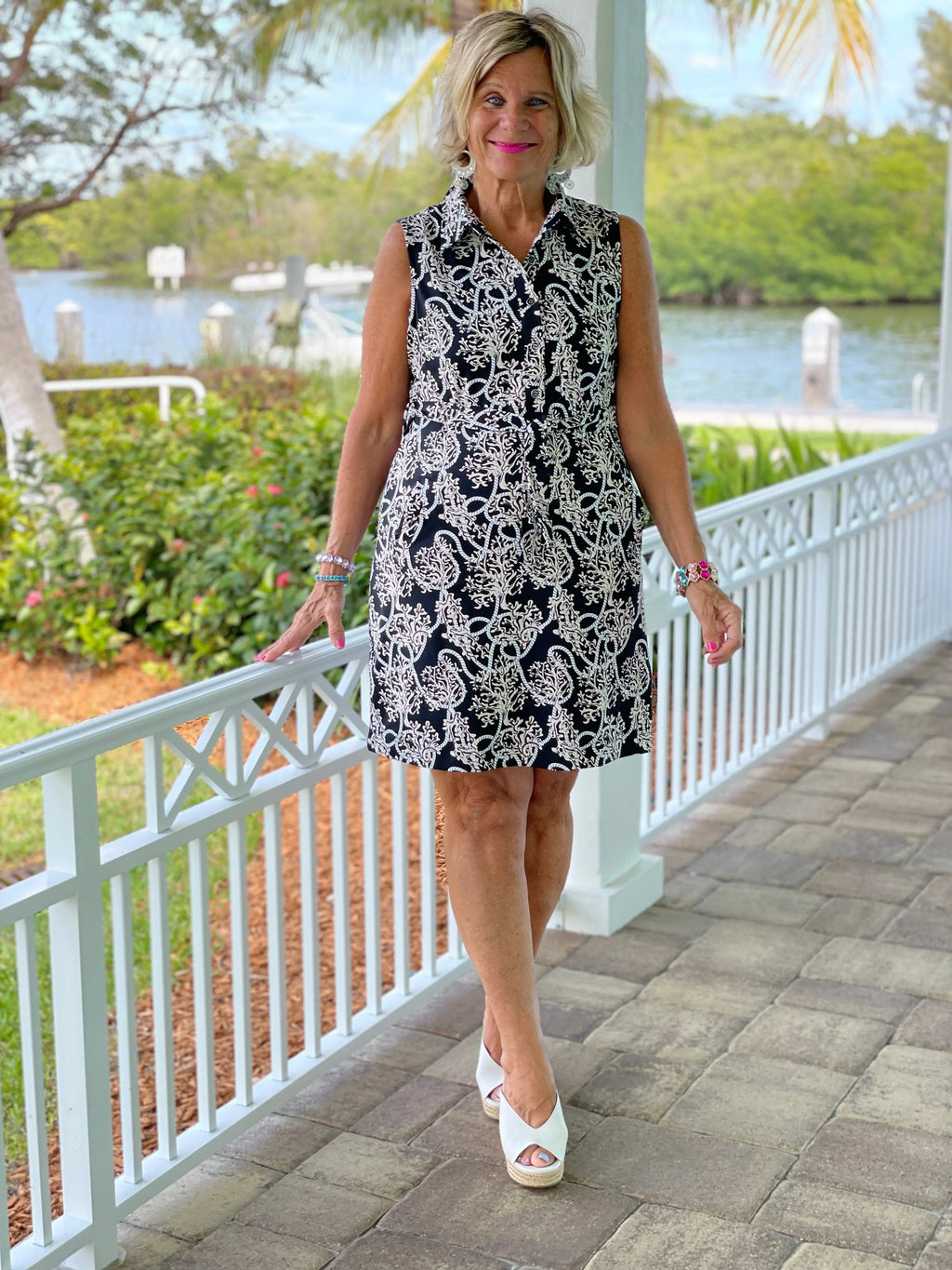 NAUTICAL LANE COLLAR DRESS