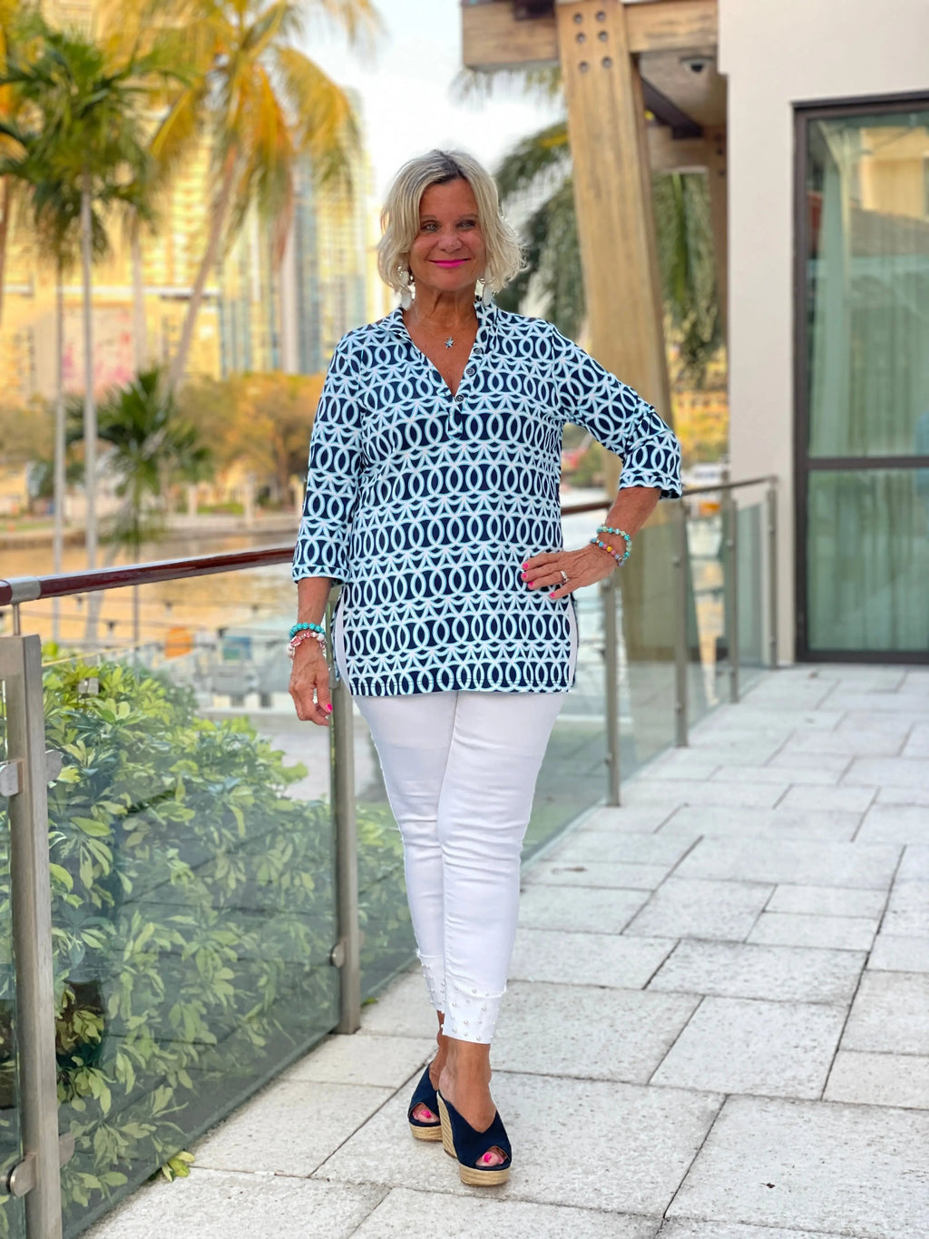 MELINA BLUE TUNIC