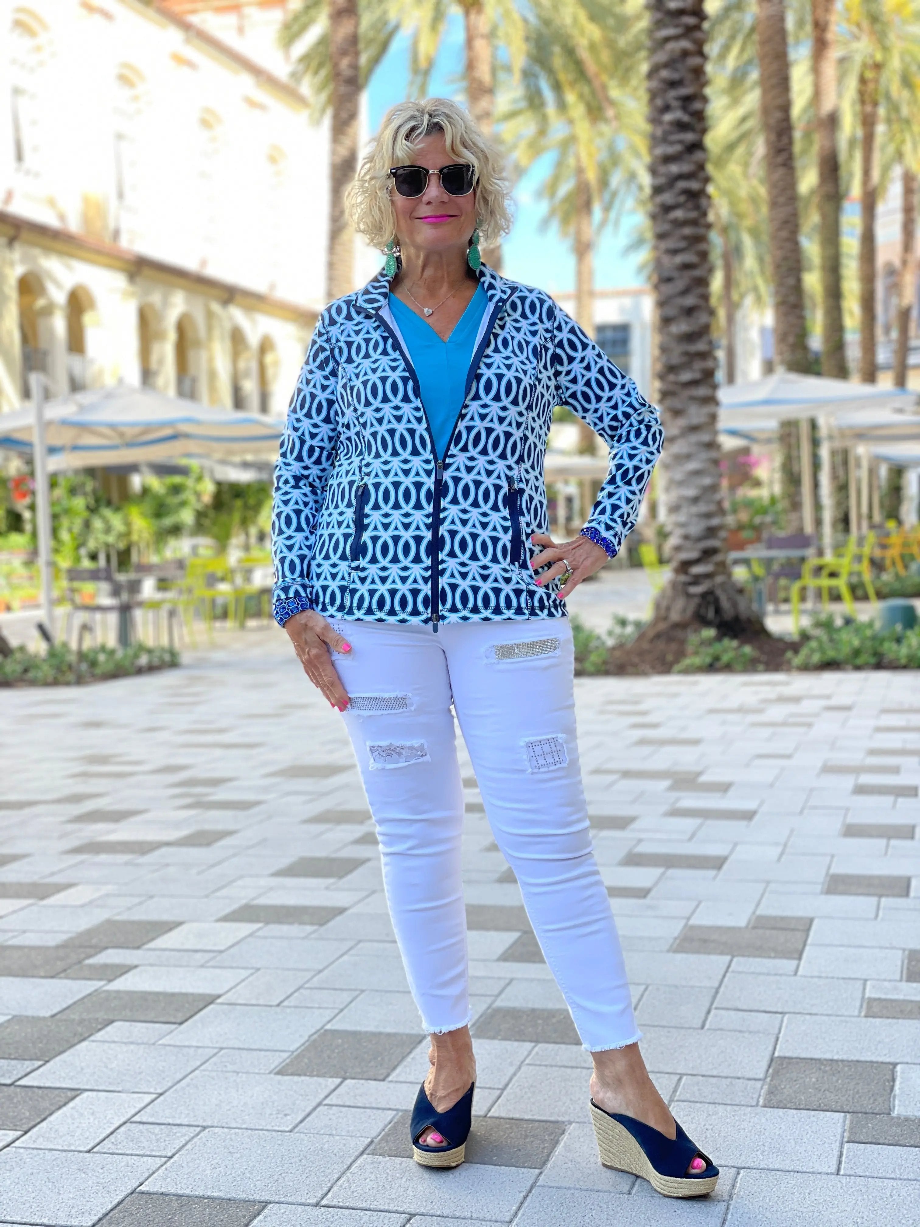 MELINA BLUE FULL ZIPPER