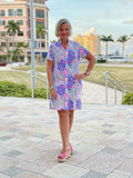 PINK PINEAPPLE SHORT SLEEVE DRESS
