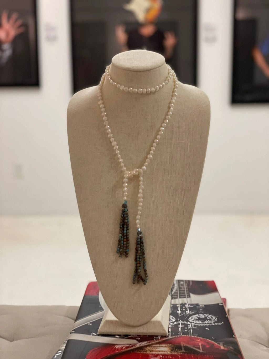 Santa Fe Aqua Lariat Necklace