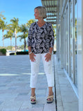NAUTICAL LANE V-NECK TOP