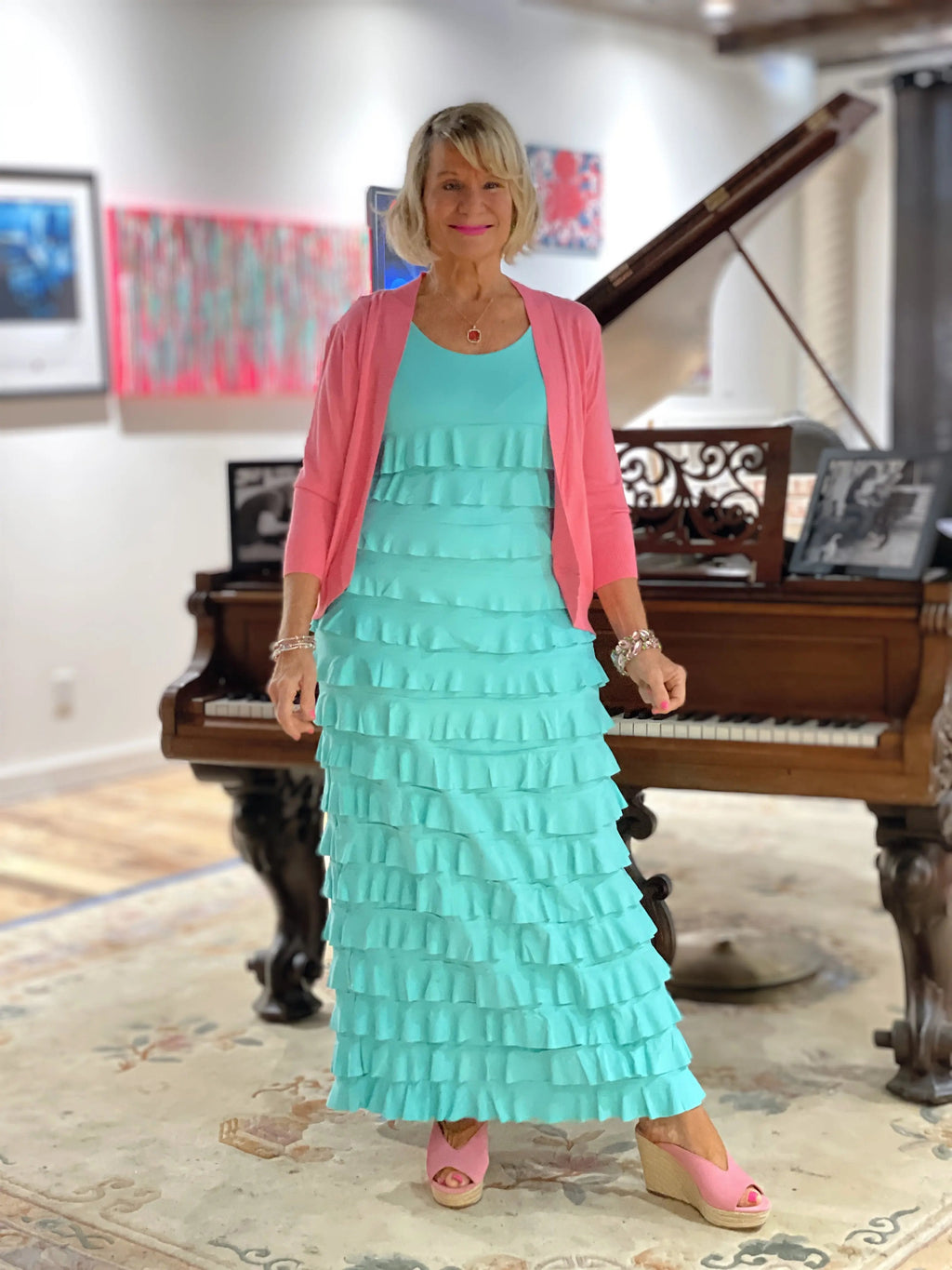 SEAFOAM CHA CHA MAXI DRESS