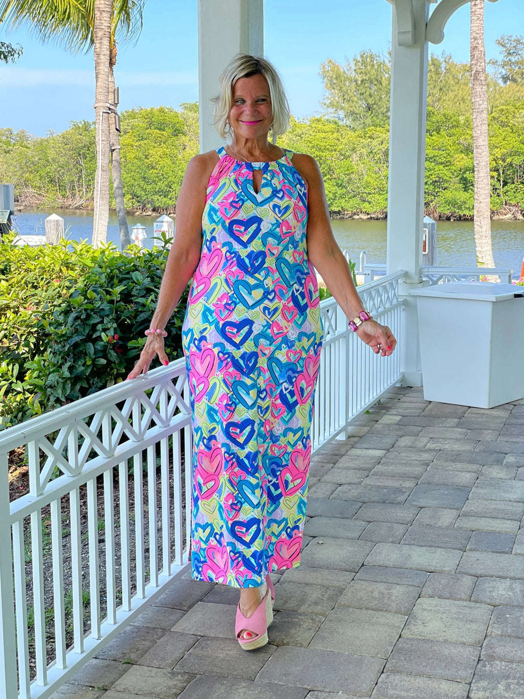 SECRET LOVE HEARTS KEYHOLE MAXI