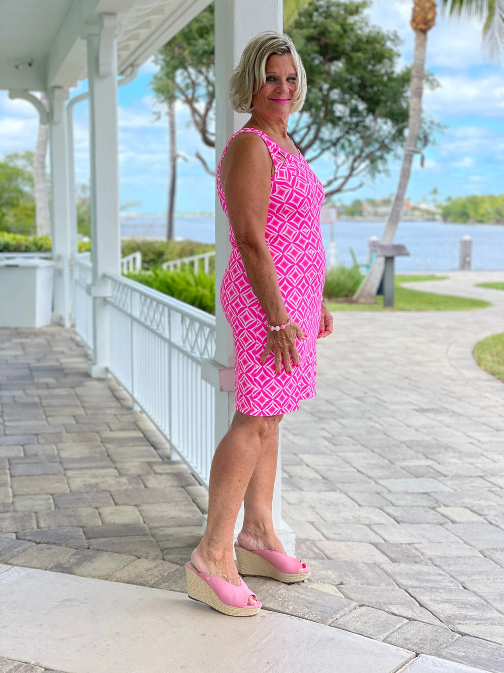 PINK DIAMONDS HALTER DRESS