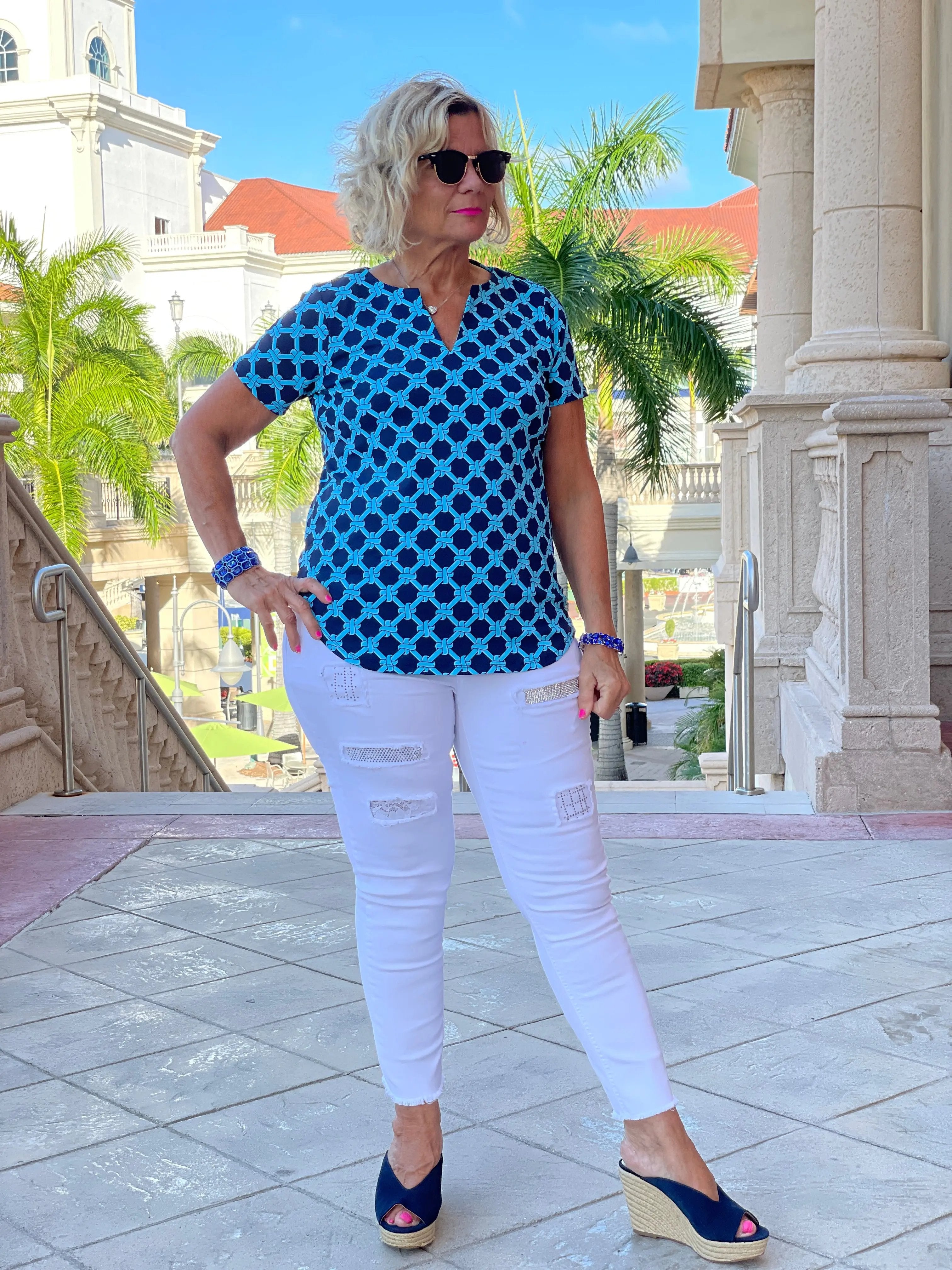 SEASIDE BLUE SHORT SLEEVE