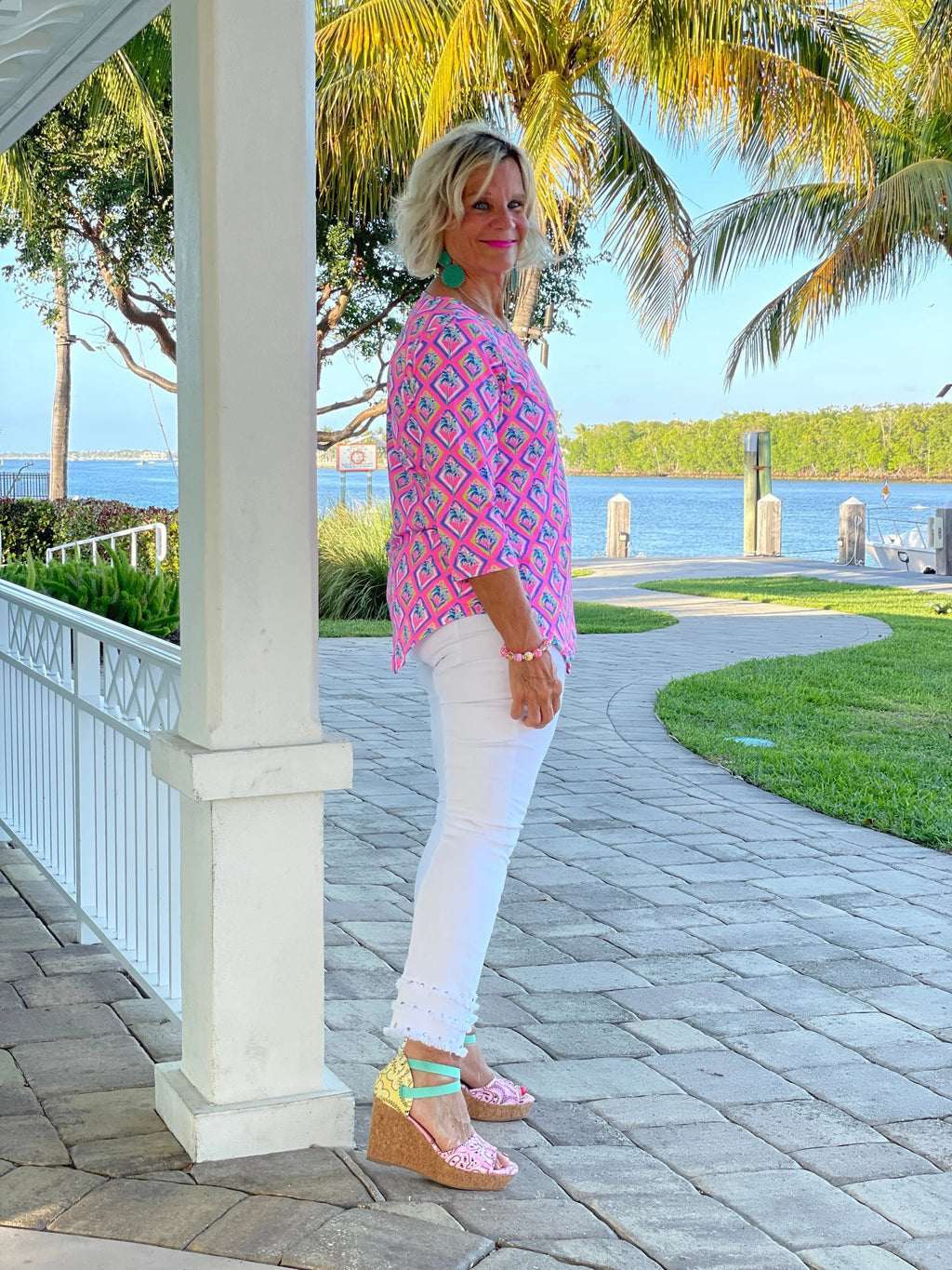 PALM TREE SIESTA ASYMMETRIC TOP