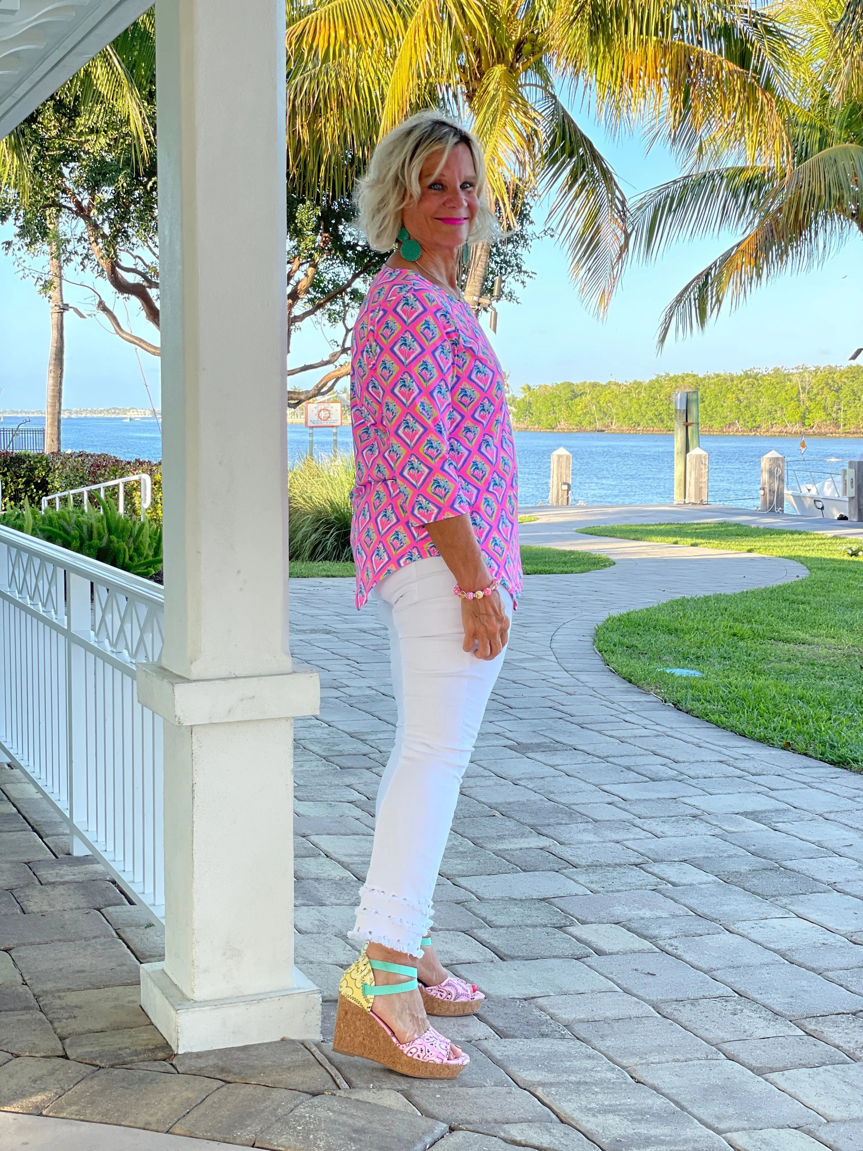 PALM TREE SIESTA ASYMMETRIC TOP