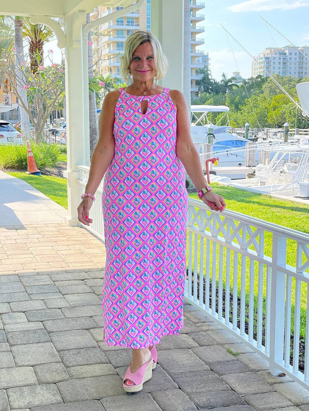 PALM TREE SIESTA KEYHOLE MAXI