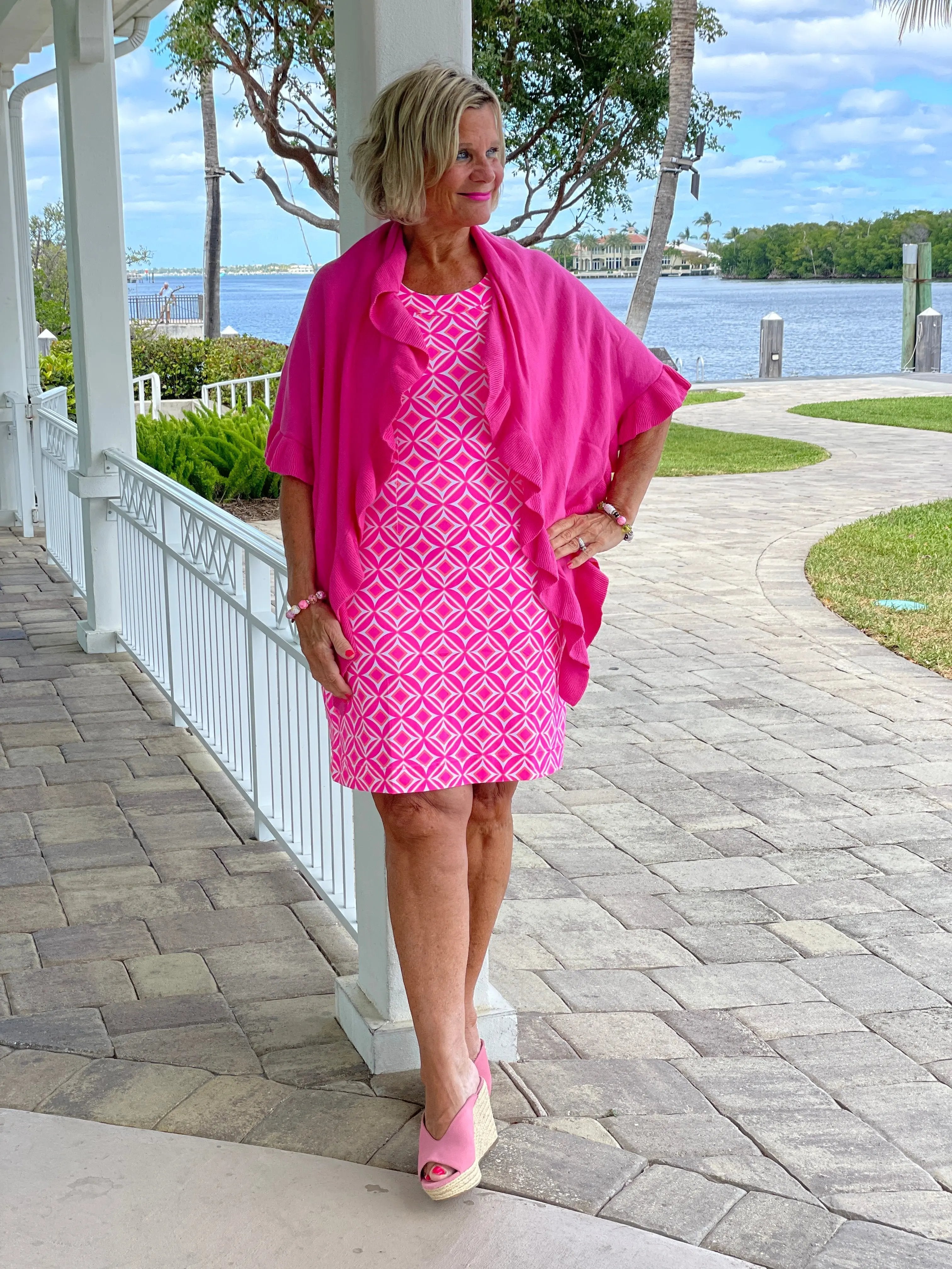 PINK DIAMONDS HALTER DRESS