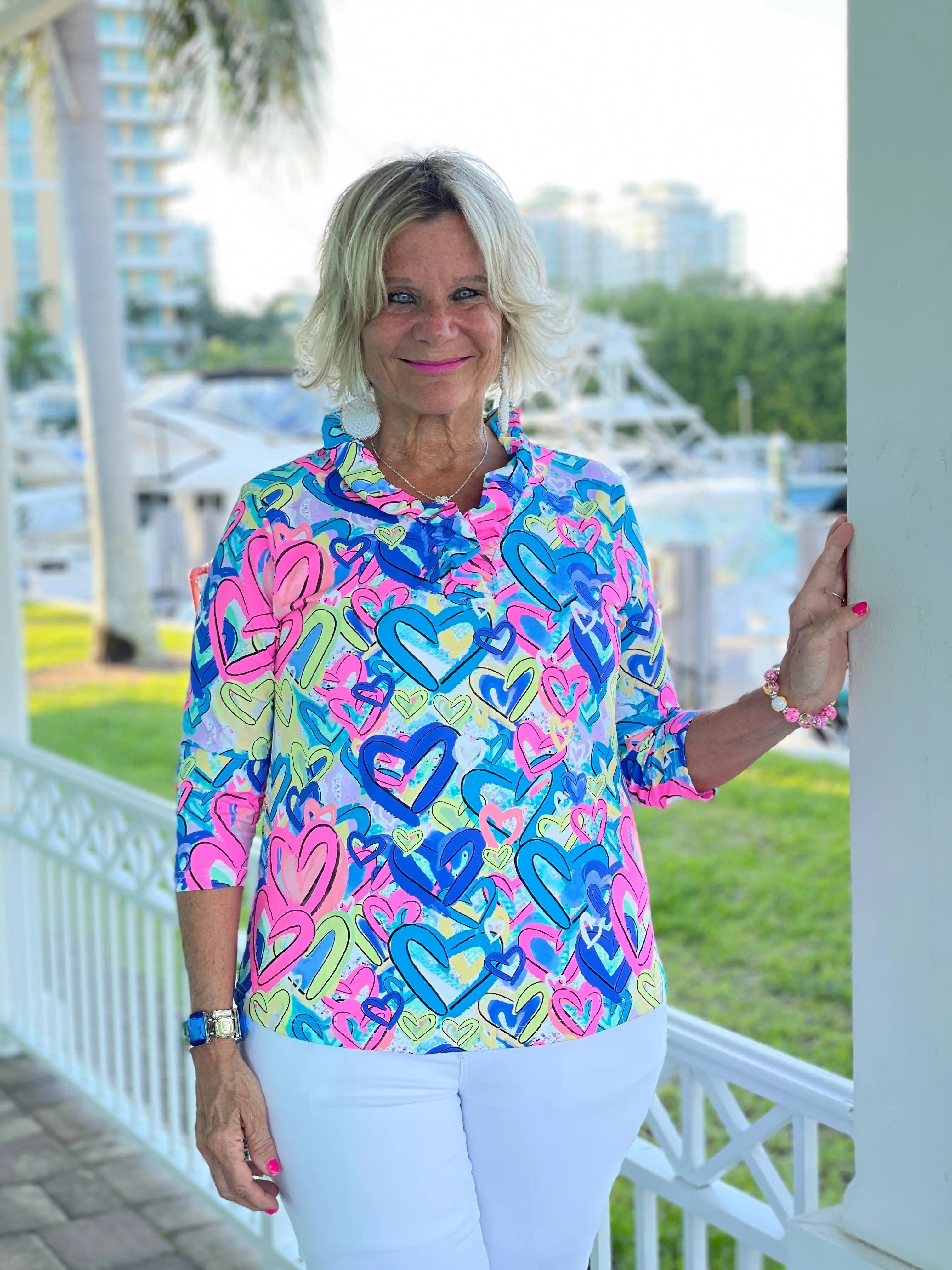 SECRET LOVE HEARTS RUFFLE TOP