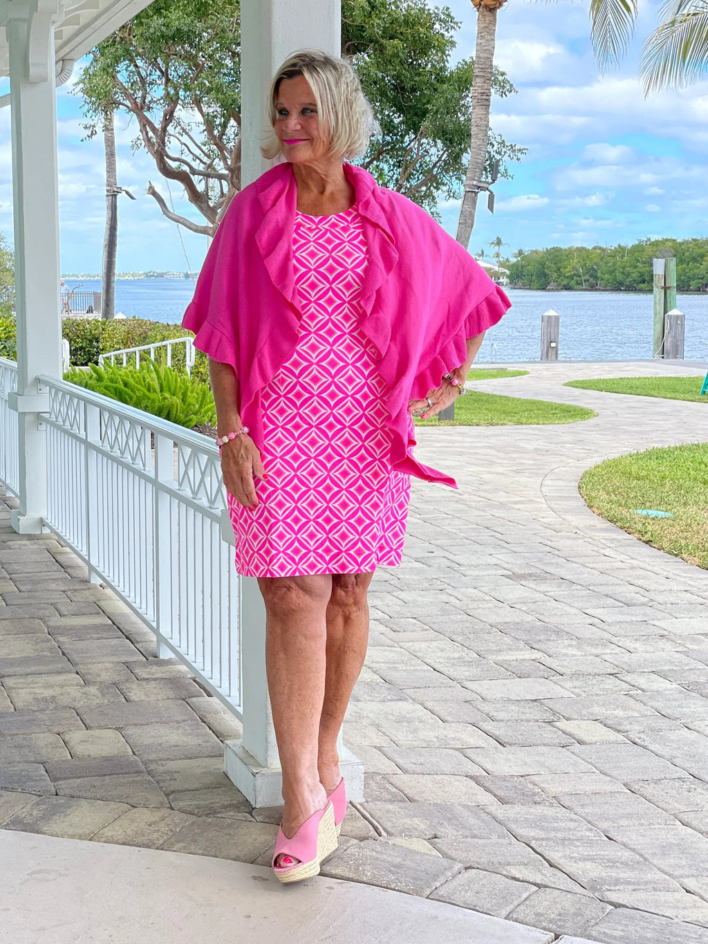 PINK DIAMONDS HALTER DRESS