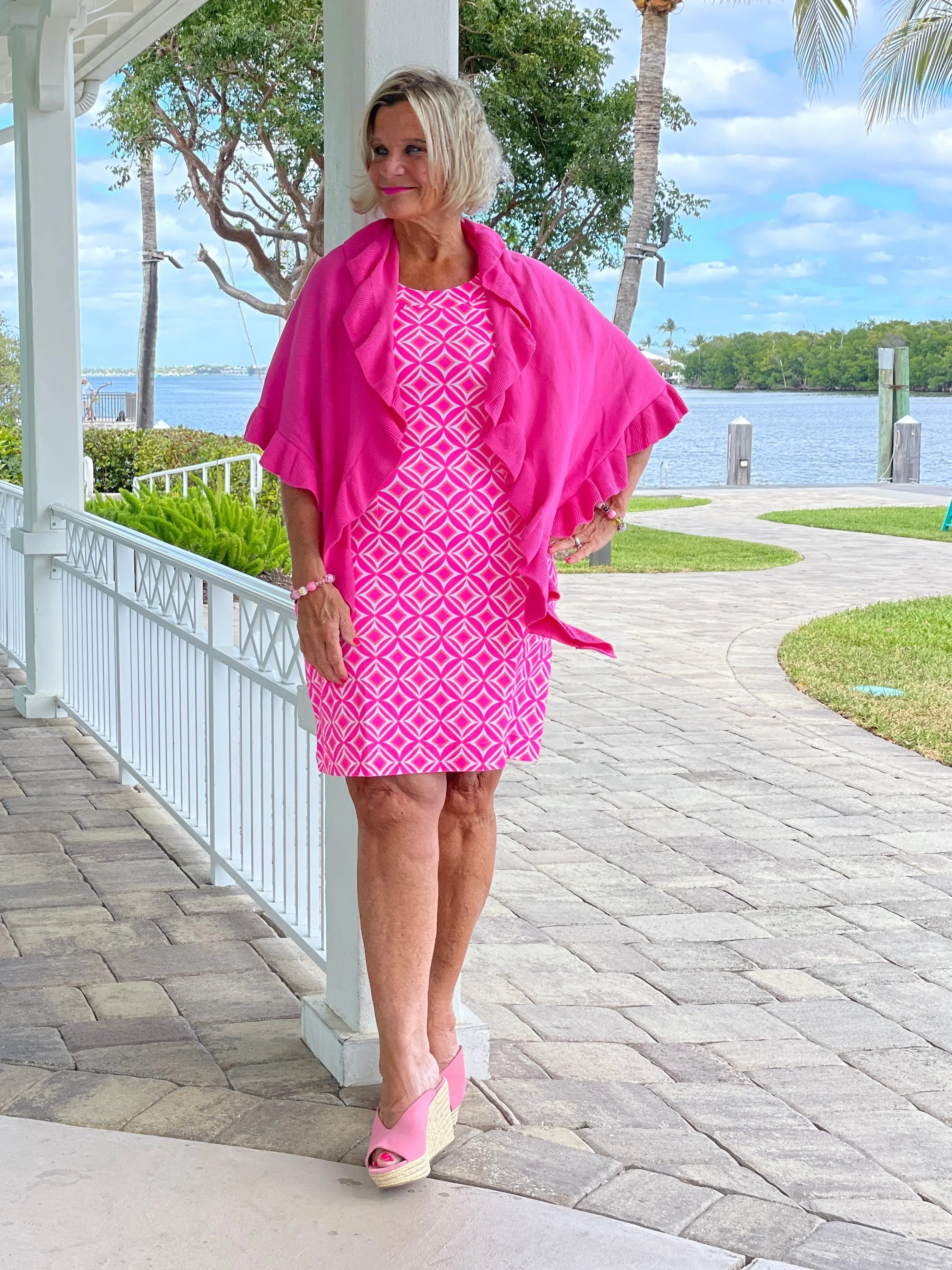 PINK DIAMONDS HALTER DRESS