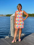 PALM BEACH GARDEN COLLAR DRESS