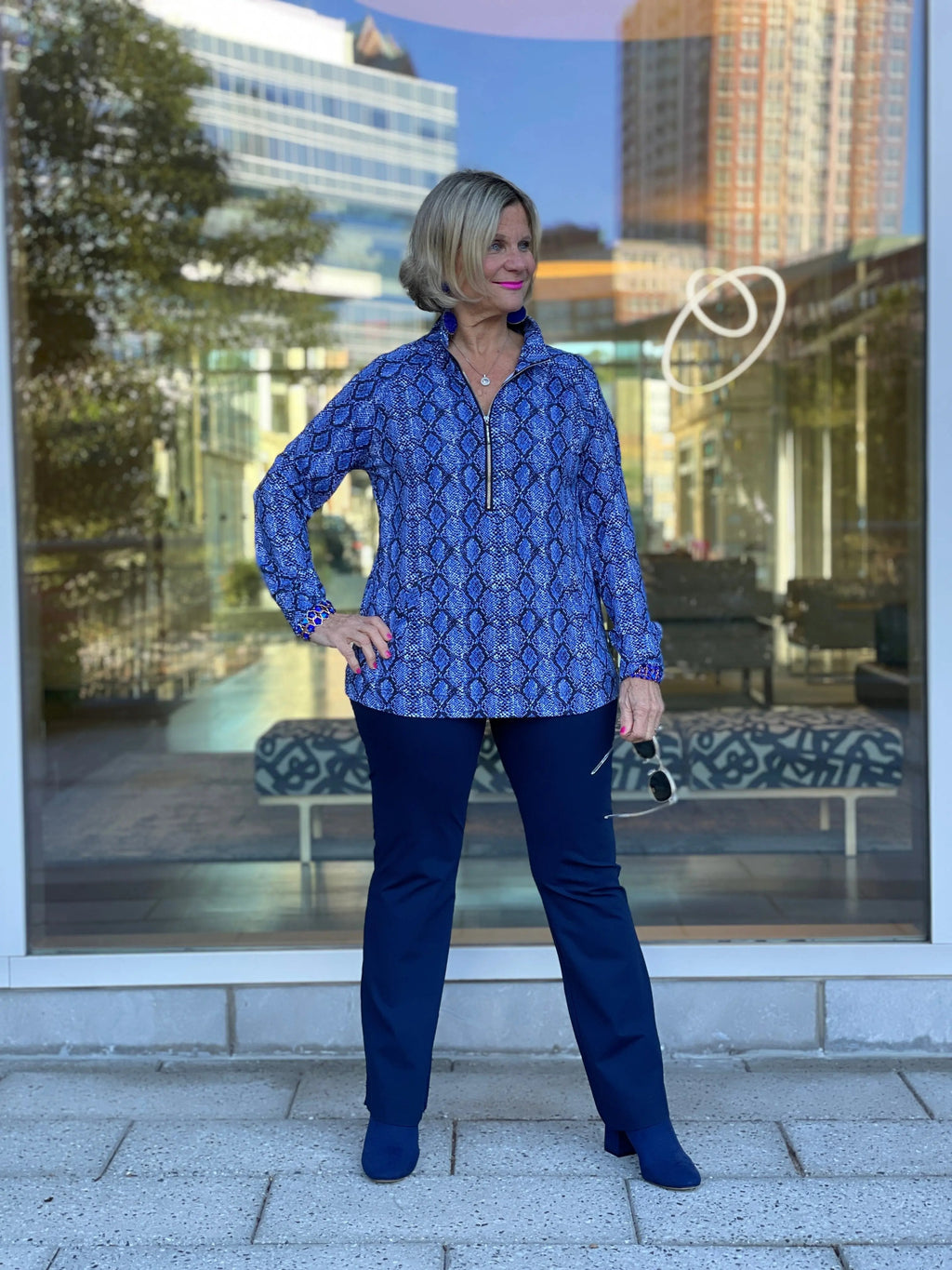 SAVANNA BLUE KANGAROO TOP